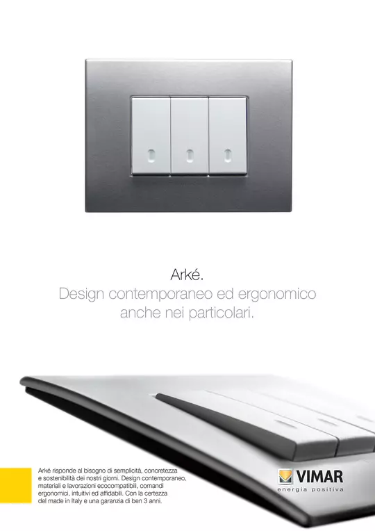 Vimar Arké: design ergonomico e contemporaneo anche nei particolari