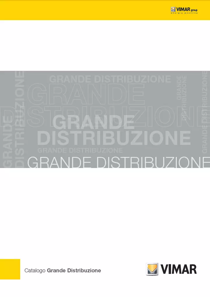 Vimar gd catalogo grande distribuzione cover