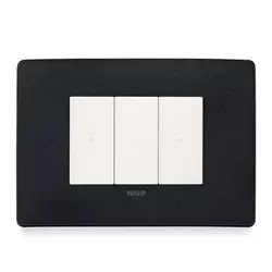 Placca Vimar di colore nero dal design elegante e contemporaneo
