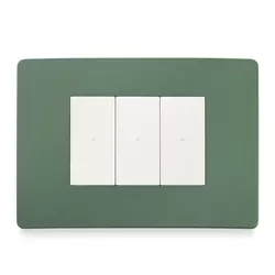 Placca Vimar color verde salvia dal design elegante e contemporaneo