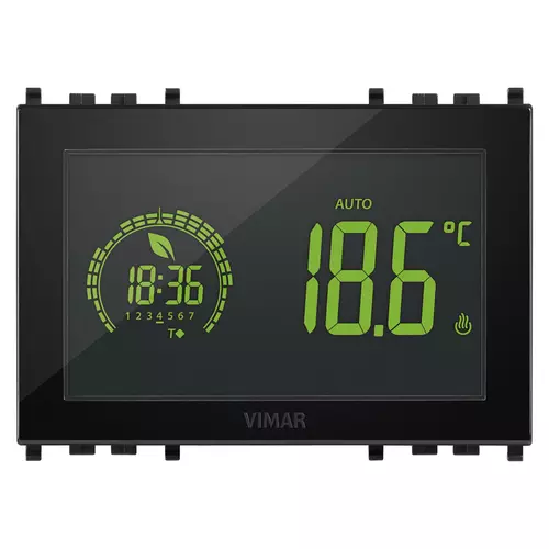 Vimar - 02955 - Cronotermostato touch 3M 120-230V nero