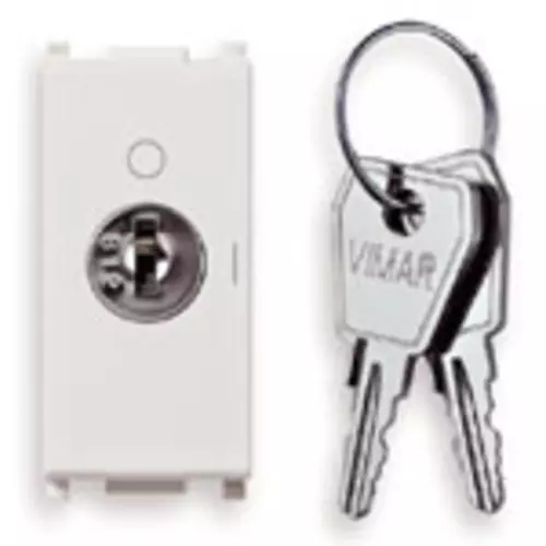 Vimar - 14087 - Pulsante 2P NO 16A +chiave bianco