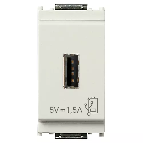 Vimar - 16292.B - Unità alimentazione USB 5V1,5A 1M bianco