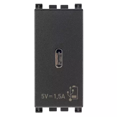 Vimar - 19292.C - Alimentatore USB C 5V 1,5A 1M grigio