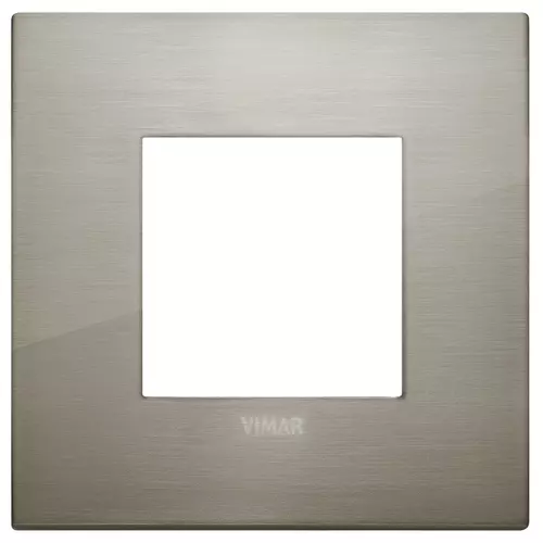 Vimar - 19642.08 - Placca Classic 2M acciaio spazzolato
