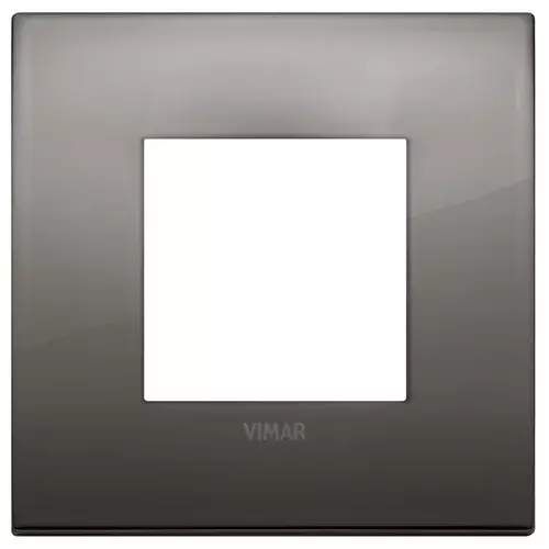 Vimar - 19642.09 - Placca Classic 2M cromo nero