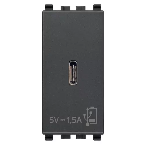 Vimar - 20292.C - Alimentatore USB C 5V 1,5A 1M grigio