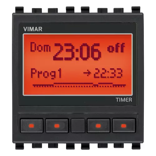 Vimar - 20448 - Orologio programmatore 1 canale grigio