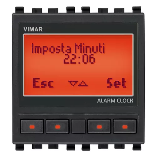 Vimar - 20449 - Orologio sveglia 120-230V grigio