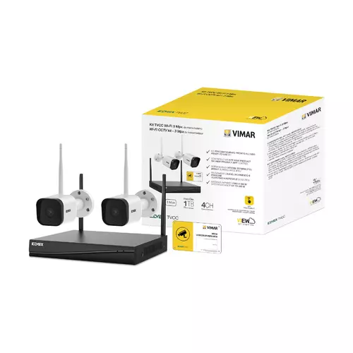 Vimar - 46KIT.036C - Kit Wi-Fi 3Mpx con 2tlc Bullet ob.3.6mm