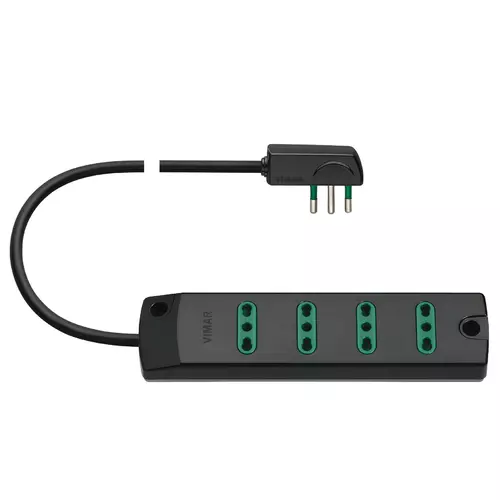 Vimar - FP00404.C - Presa multipla 4P17/11+ SPA17 nero