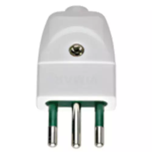 Vimar - 0A00201B - Spina 2P+T 10A S11 assiale bianco