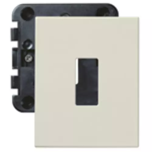 Vimar - 0B08605A - 8000-Placca 1M res.scatto avorio+supp.