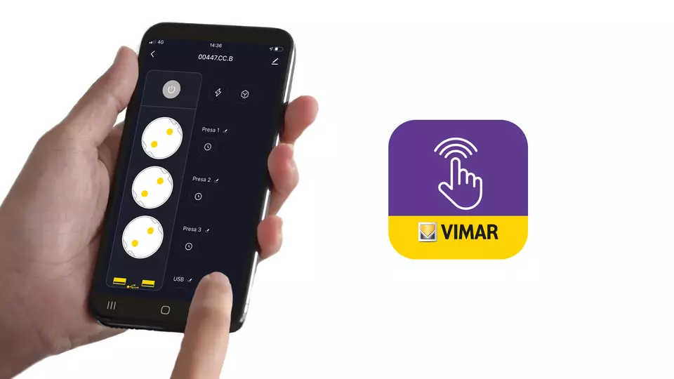 Smartphone Con Mano App View Product Vimar Grs9393Qkn